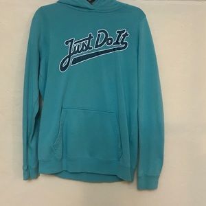 Nike girl hoodie teal blue